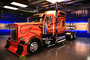 truck big trucks trick rigs custom kenworth peterbilt semi show rig survivor car 2000 truckers daughter semis diesel vehicle imcdb