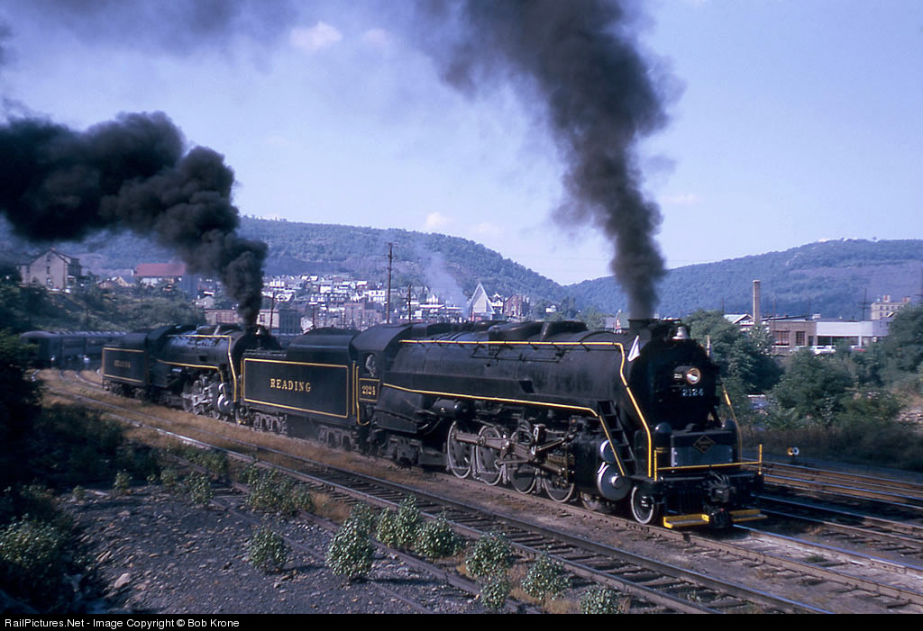 reading steam railpictures 2100 locomotive train tamaqua railroad 2124 pennsylvania engines pa company abandoned engine 1961 krone bob philadelphia