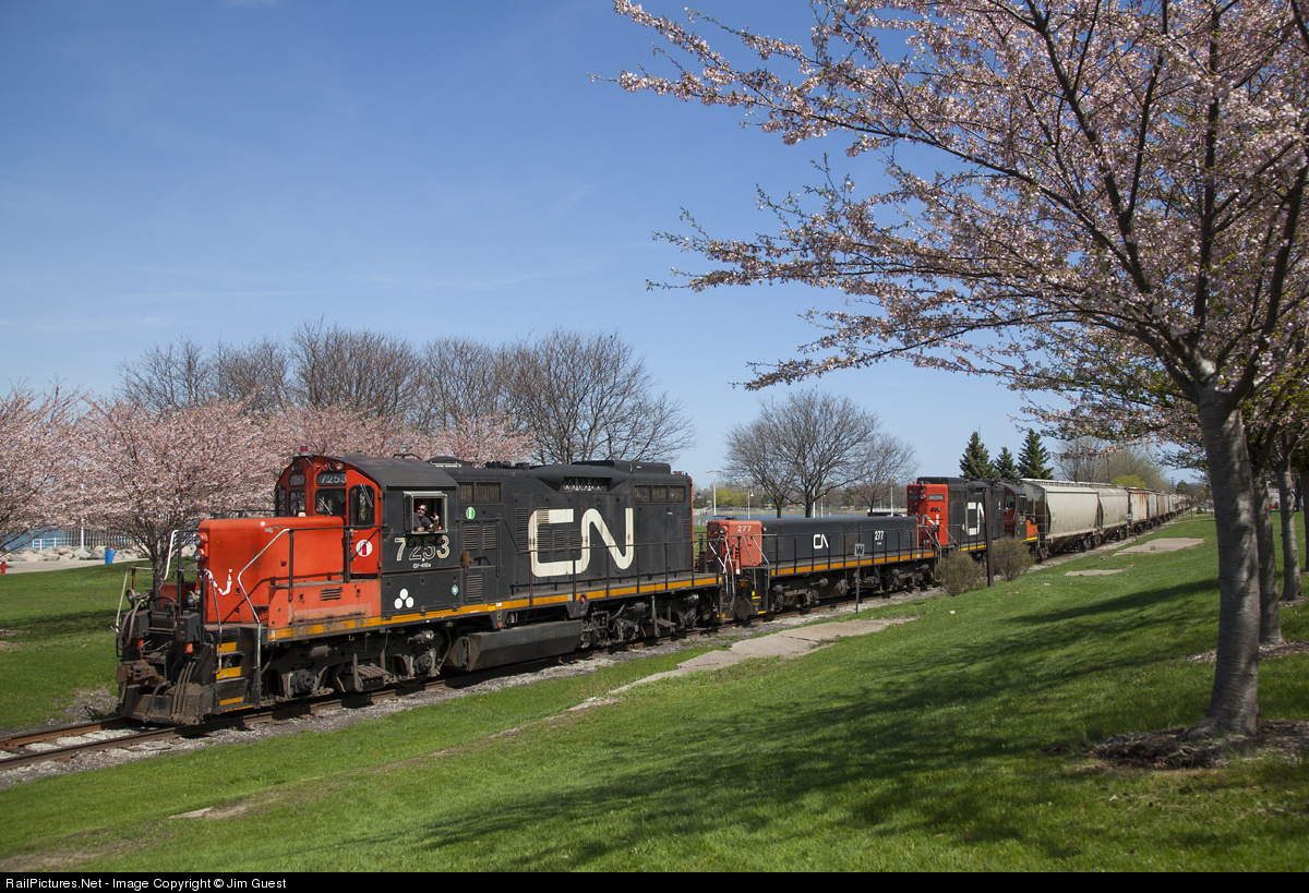 RailPictures.Net Photo CN 7253 Canadian National Railway EMD GP9 at Sarnia Ontario Canada by Jim Guest