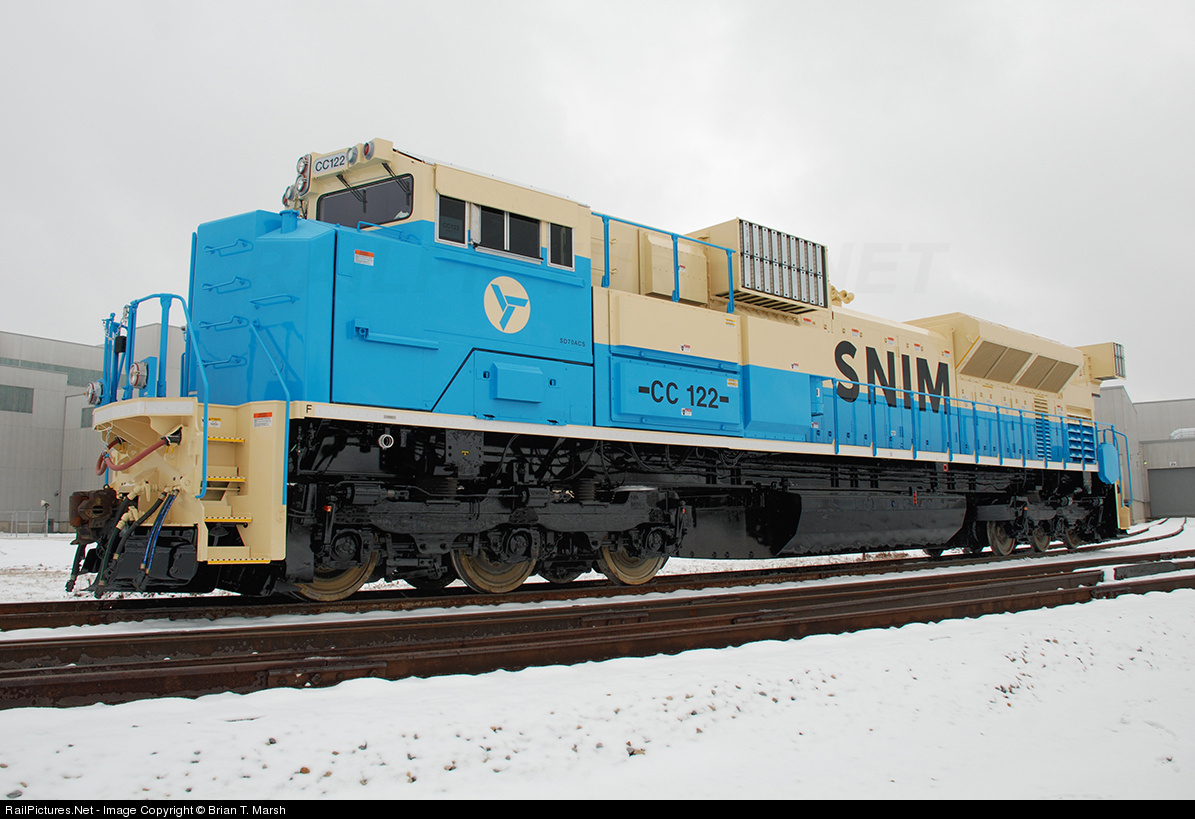 RailPictures.Net Photo: SNIM CC-122 Société Nationale Industrielle et Minière (SNIM) EMD SD70ACs at Muncie, Indiana by Brian T. Marsh