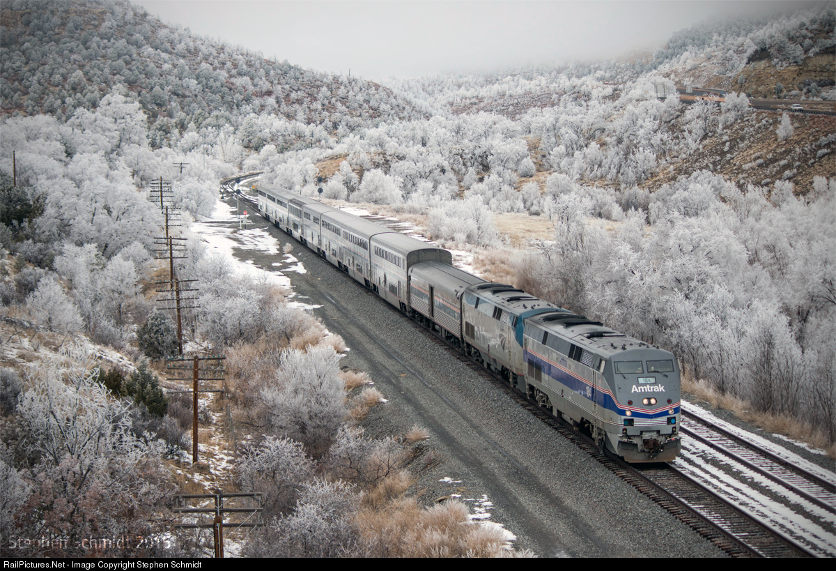 Amtrak GE P42DC AMTK 184 at Raton, New Mexico, USA. train,trains,railroad,r...
